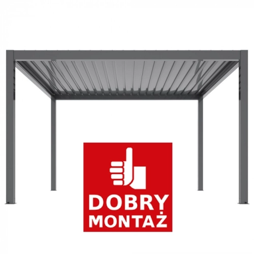 Pergola ogrodowa aluminiowa Skyline 3 x 3 m Antracyt NORDVIC + Montaż w cenie